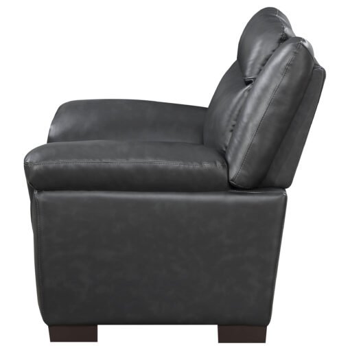 Arabella Upholstered Padded Arm Accent Chair Grey - Image 5