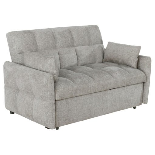 Cotswold Upholstered Convertible Sleeper Sofa Bed Light Grey - Image 4