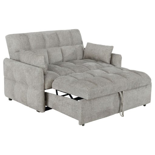 Cotswold Upholstered Convertible Sleeper Sofa Bed Light Grey - Image 5