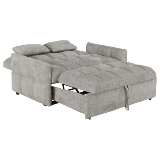 Cotswold Upholstered Convertible Sleeper Sofa Bed Light Grey - Image 6