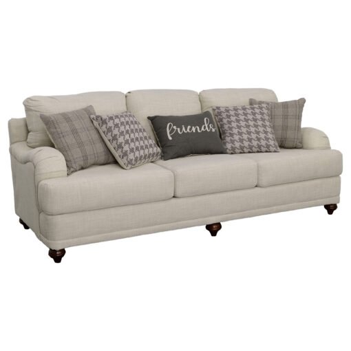 Glenn Upholstered English Arm Sofa Light Grey and Grey - Image 2