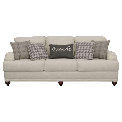 Glenn Upholstered English Arm Sofa Light Grey and Grey - Image 3