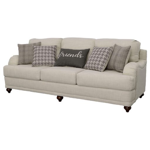 Glenn Upholstered English Arm Sofa Light Grey and Grey - Image 4