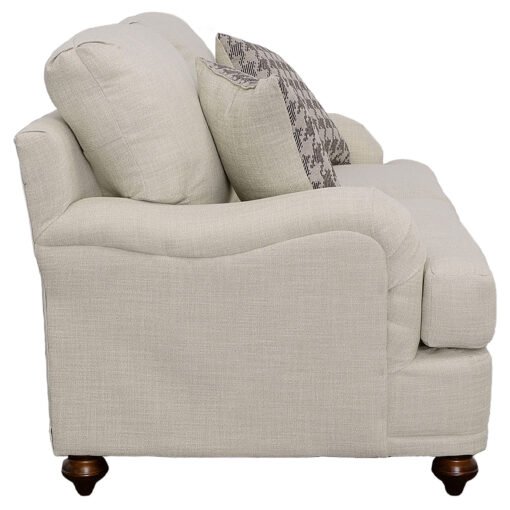 Glenn Upholstered English Arm Loveseat Light Grey and Grey - Image 5