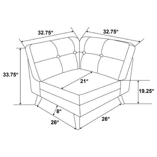 Churchill Upholstered Corner Chair Grey - Image 10