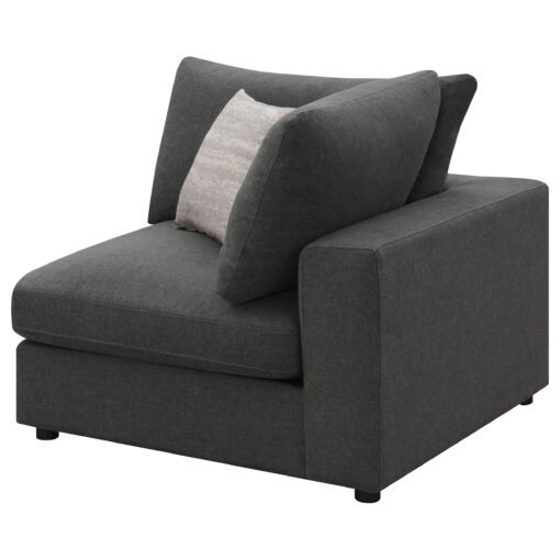 Serene Upholstered Corner Charcoal - Image 4