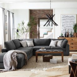 Serene Upholstered Corner Charcoal