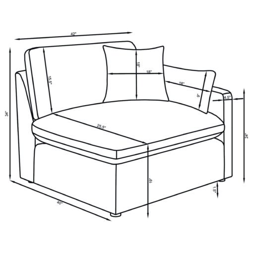 Hobson Upholstered RAF Chair Ivory - Image 7