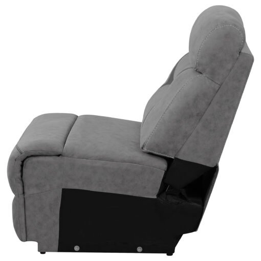 Higgins Upholstered Armless Chair Grey - Image 3