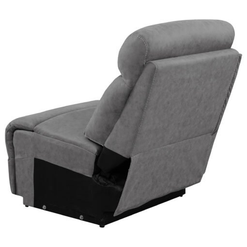 Higgins Upholstered Armless Chair Grey - Image 4