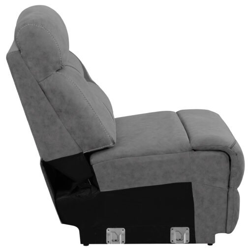 Higgins Upholstered Armless Chair Grey - Image 6