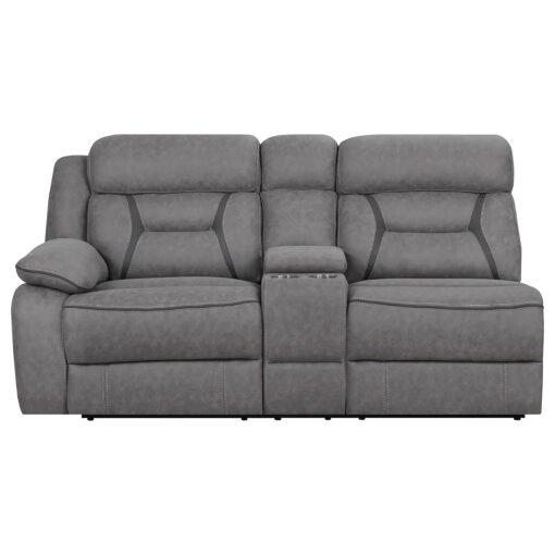 Higgins Upholstered LAF Power Loveseat Grey - Image 3