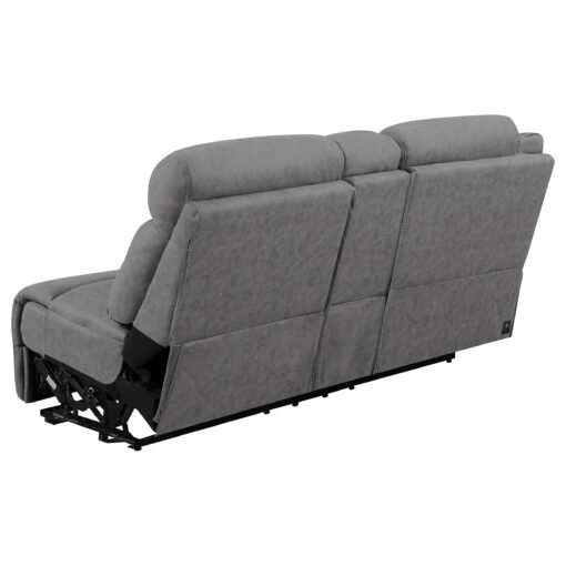 Higgins Upholstered LAF Power Loveseat Grey - Image 5