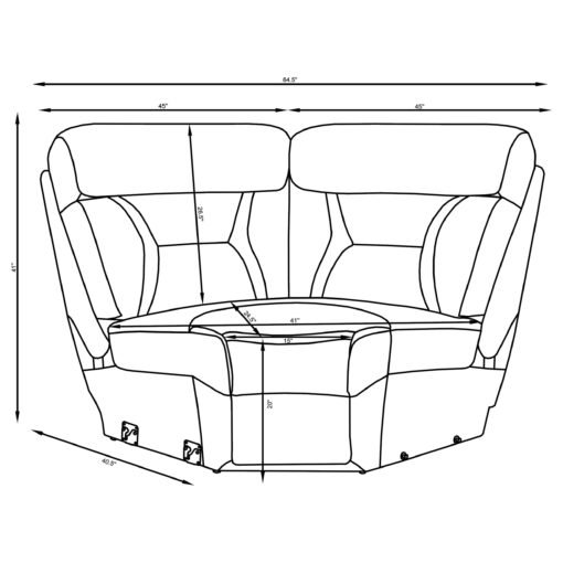 Higgins Upholstered Wedge Grey - Image 6