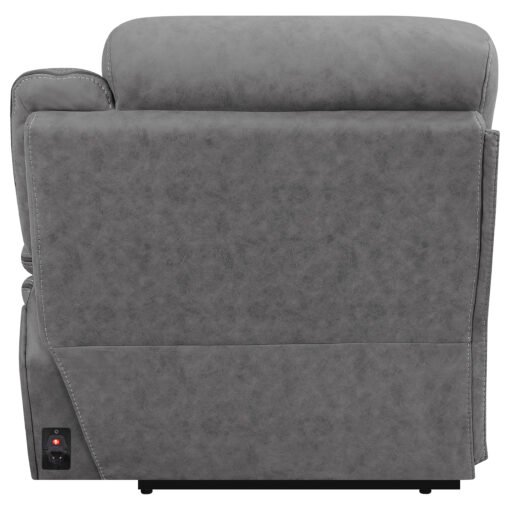 Higgins Upholstered RAF Power Recliner Grey - Image 5