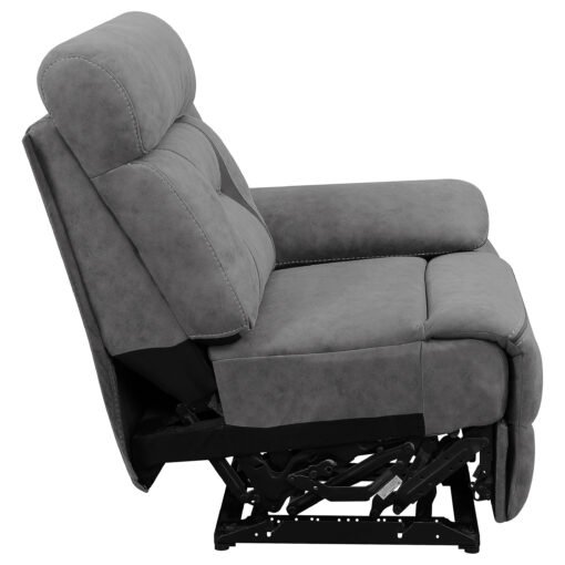 Higgins Upholstered RAF Power Recliner Grey - Image 6
