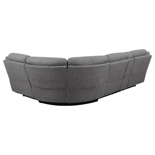 Higgins Upholstered Power Reclining Sectional Sofa Grey - Image 7