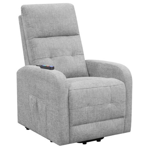 Howie Upholstered Power Lift Massage Chair Grey - Image 4
