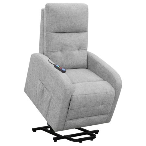 Howie Upholstered Power Lift Massage Chair Grey - Image 7
