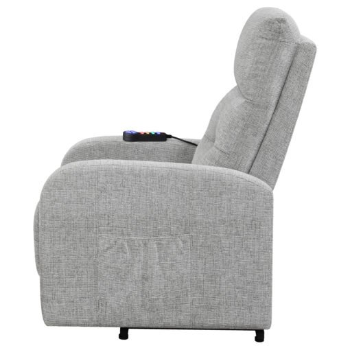 Howie Upholstered Power Lift Massage Chair Grey - Image 9