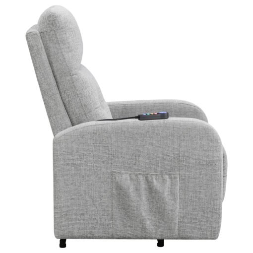 Howie Upholstered Power Lift Massage Chair Grey - Image 12