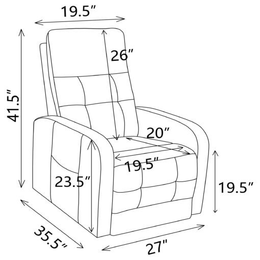 Howie Upholstered Power Lift Massage Chair Grey - Image 16