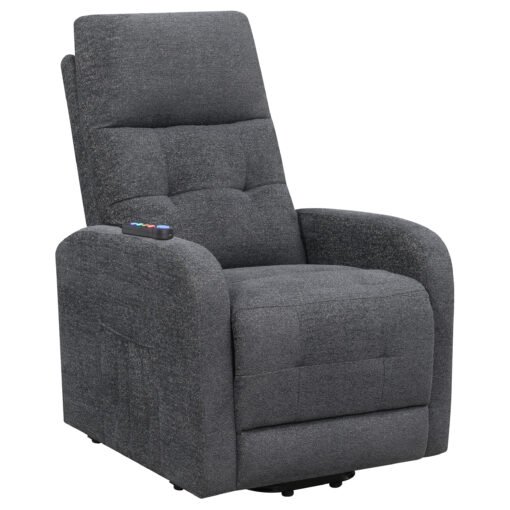 Howie Upholstered Power Lift Massage Chair Charcoal - Image 4