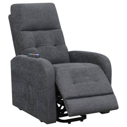 Howie Upholstered Power Lift Massage Chair Charcoal - Image 5