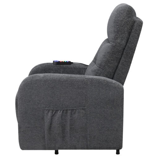 Howie Upholstered Power Lift Massage Chair Charcoal - Image 9