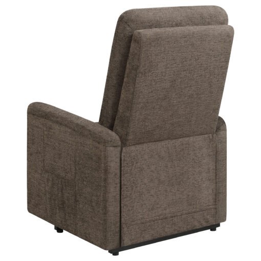 Henrietta Upholstered Power Lift Massage Chair Brown - Image 10