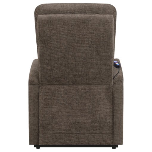 Henrietta Upholstered Power Lift Massage Chair Brown - Image 11