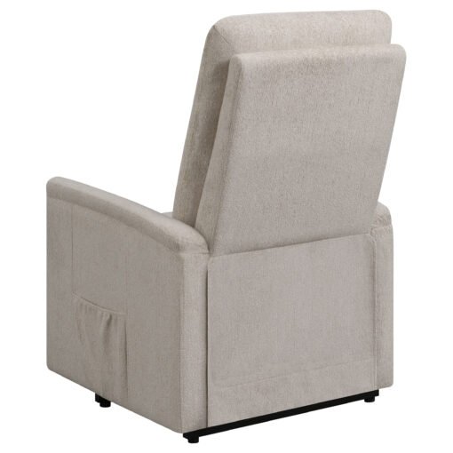 Henrietta Upholstered Power Lift Massage Chair Beige - Image 10