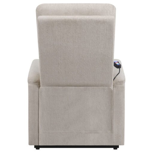Henrietta Upholstered Power Lift Massage Chair Beige - Image 11
