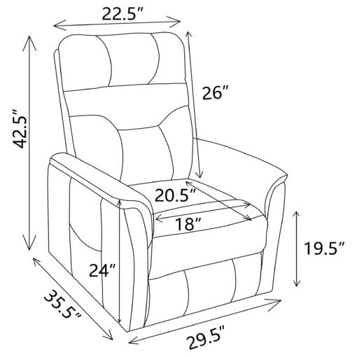 Henrietta Upholstered Power Lift Massage Chair Beige - Image 16