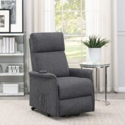 Herrera Upholstered Power Lift Massage Chair Charcoal