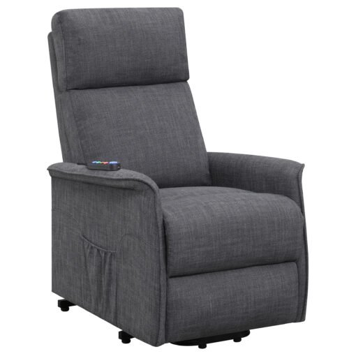 Herrera Upholstered Power Lift Massage Chair Charcoal - Image 5