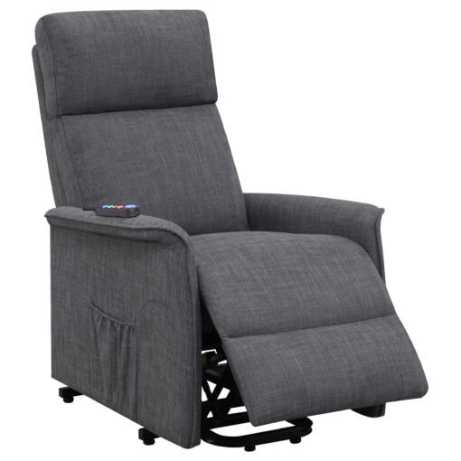 Herrera Upholstered Power Lift Massage Chair Charcoal - Image 6