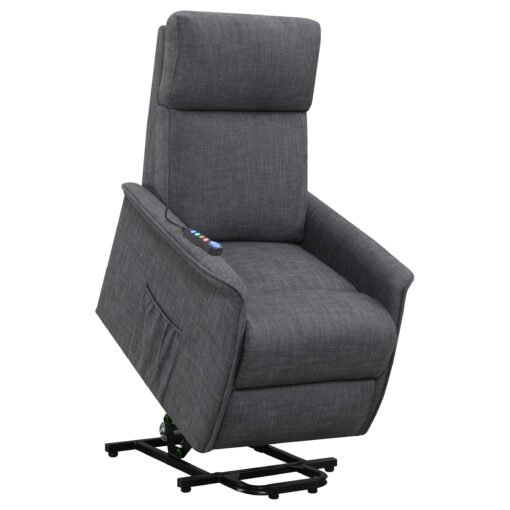 Herrera Upholstered Power Lift Massage Chair Charcoal - Image 8