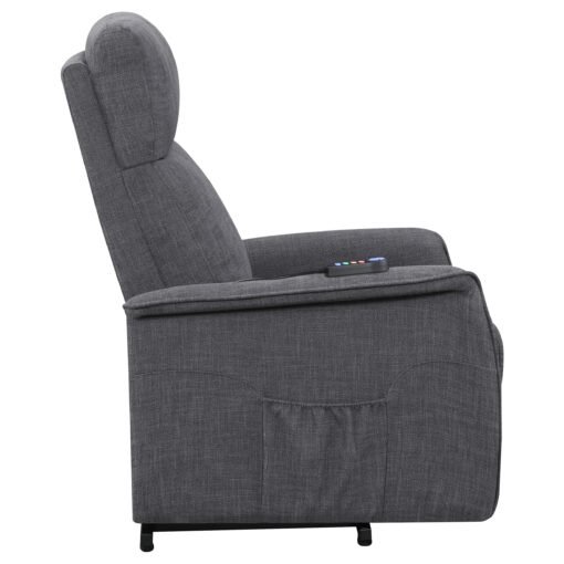 Herrera Upholstered Power Lift Massage Chair Charcoal - Image 13