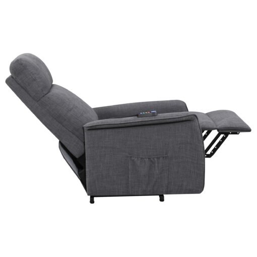 Herrera Upholstered Power Lift Massage Chair Charcoal - Image 14