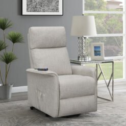 Herrera Upholstered Power Lift Massage Chair Beige