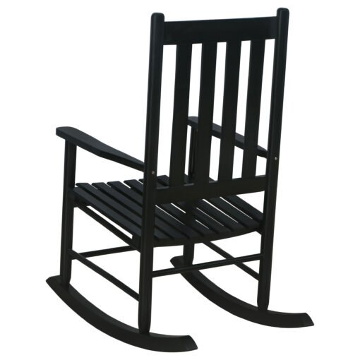 Annie Slat Back Solid Wood Rocking Chair Black - Image 3
