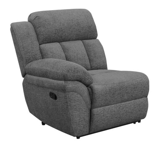Bahrain Upholstered LAF Recliner Charcoal - Image 2