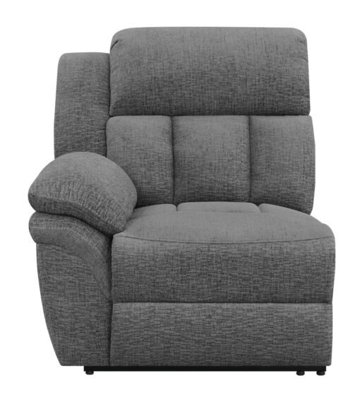 Bahrain Upholstered LAF Recliner Charcoal - Image 3