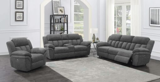Bahrain Upholstered Power Sofa Charcoal - Image 8