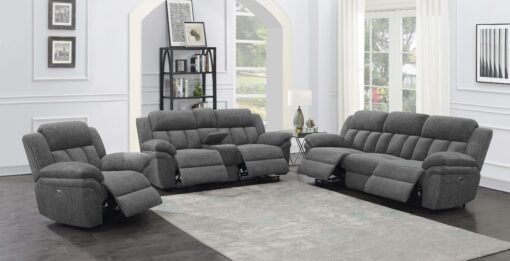 Bahrain Upholstered Power Sofa Charcoal - Image 9
