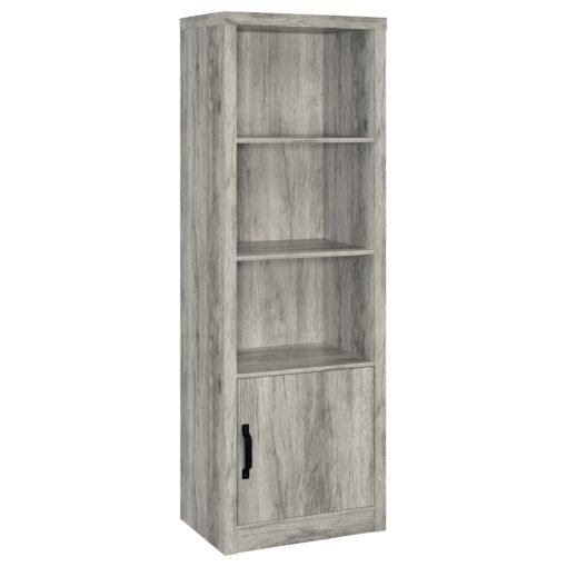 Burke 3-shelf Engineered Wood Media Tower Grey Driftwood - Image 2