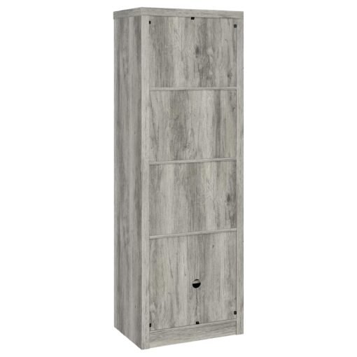 Burke 3-shelf Engineered Wood Media Tower Grey Driftwood - Image 6