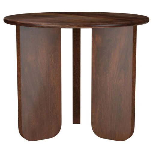 Dale Round Solid Mango Wood Side End Table Brown - Image 2