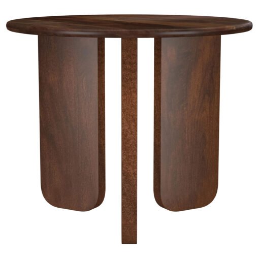Dale Round Solid Mango Wood Side End Table Brown - Image 3